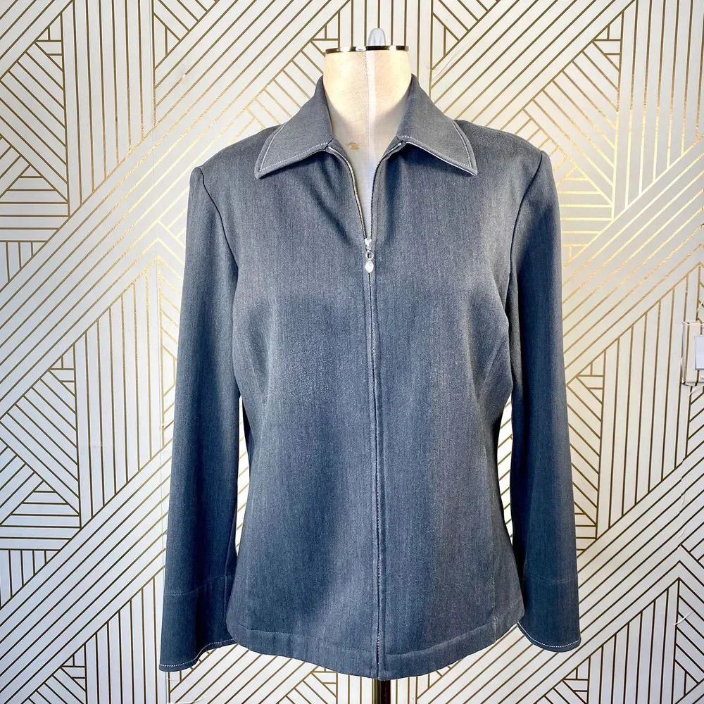 St. John Sport by Marie Gray Zip Studded Blazer